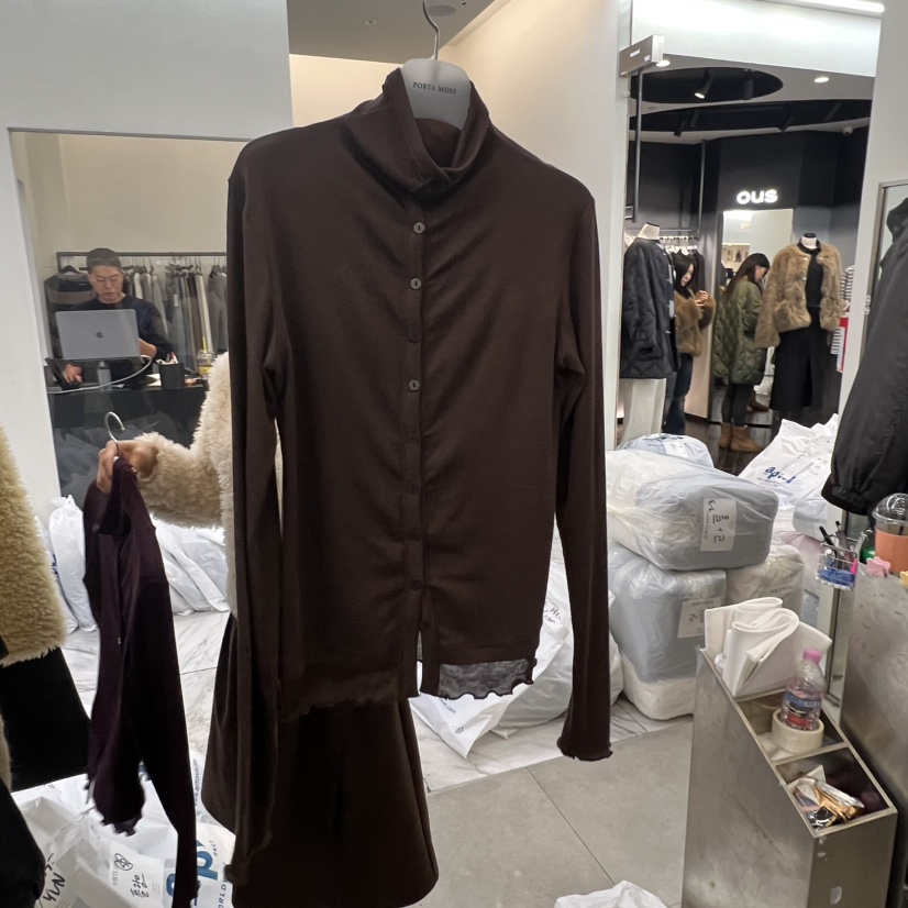 PORTS MOSS東大門㊣直郵女裝新款人氣25秋冬真品長袖T恤高領PORTS MOSS長袖T恤圖色2