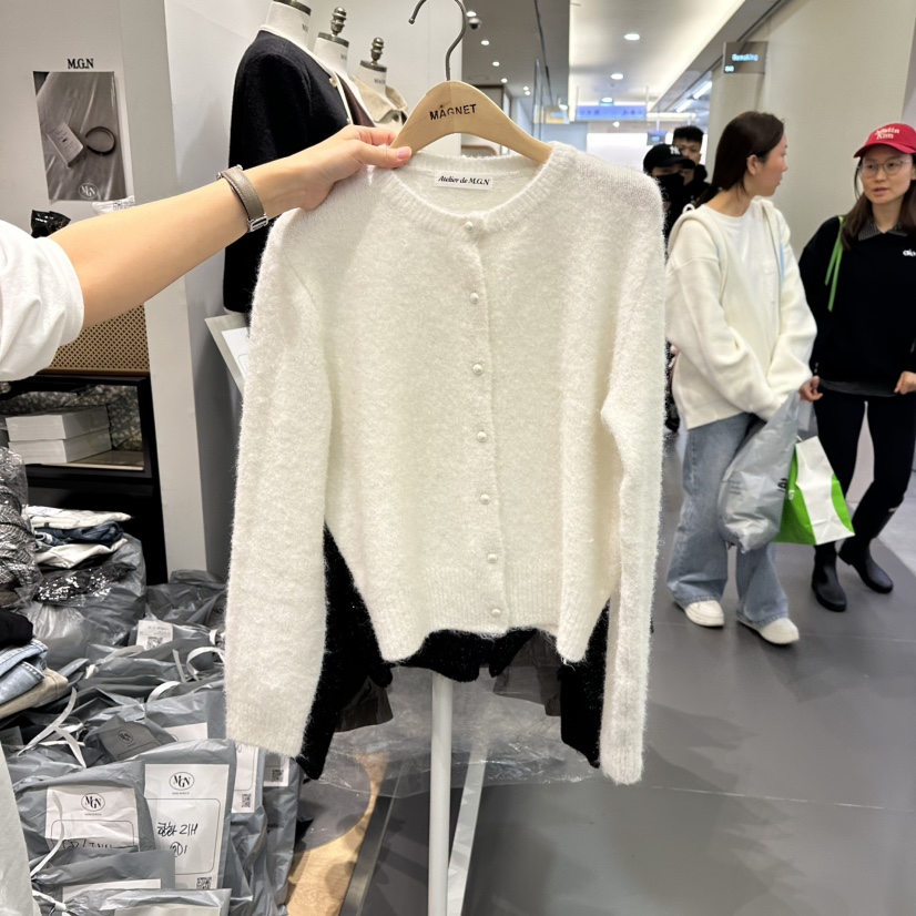 M.G.N韓國直郵㊣女裝新款時尚熱賣25秋冬真品休閑針織衫開衫MAGNET針織衫