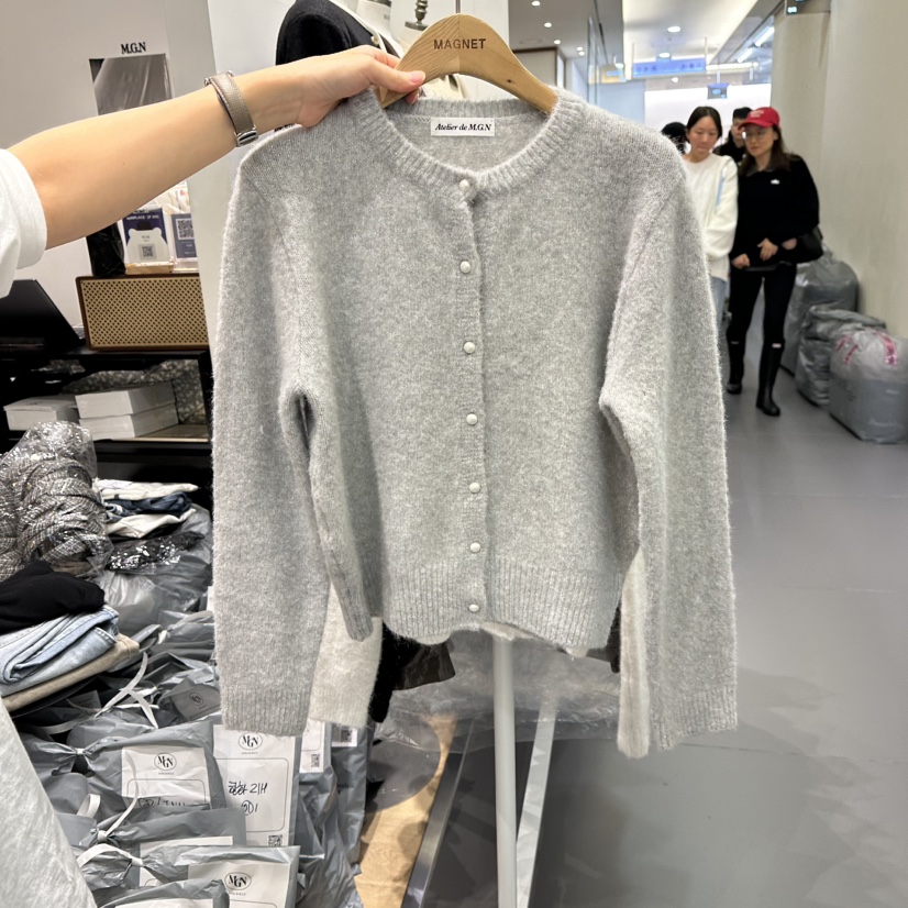 M.G.N韓國直郵㊣女裝新款時尚熱賣25秋冬真品休閑針織衫開衫MAGNET針織衫圖色2