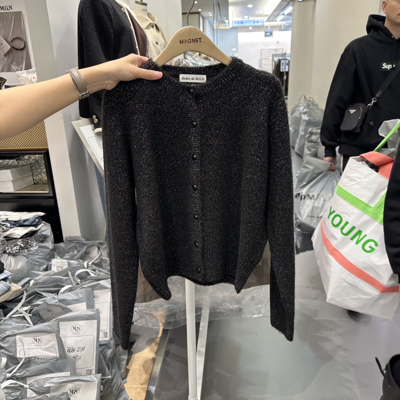 M.G.N韓國直郵㊣女裝新款時尚熱賣25秋冬真品休閑針織衫開衫MAGNET針織衫圖色3