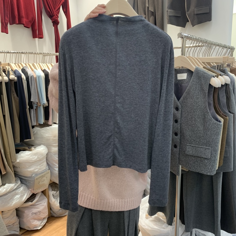 MADEMOISELL韓國直郵㊣女裝新品休閑人氣25秋冬長袖T恤高領MADEMOISELL長袖T恤