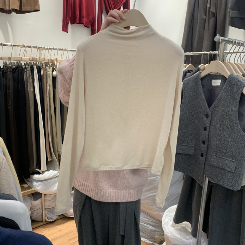 MADEMOISELL韓國直郵㊣女裝新品休閑人氣25秋冬長袖T恤高領MADEMOISELL長袖T恤圖色2