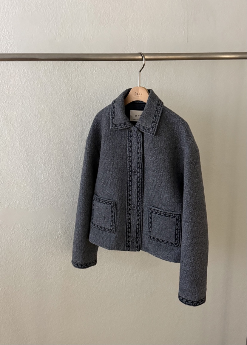 TWENTY FOUR SEVEN24-7東大門㊣實拍女裝新品熱賣職業夾克TEWNTY FOUR SEVEN24-7夾克圖色2