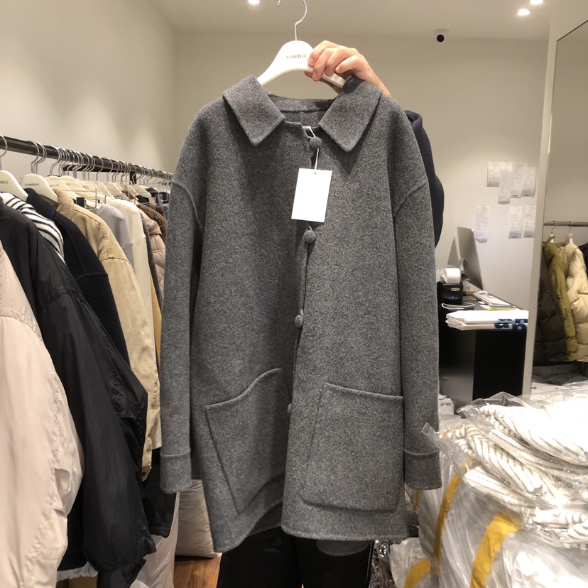 GABRIELLE韓國直郵㊣女裝新款25秋冬真品時尚中長款大衣手工GABRIELLE中長款大衣圖色2