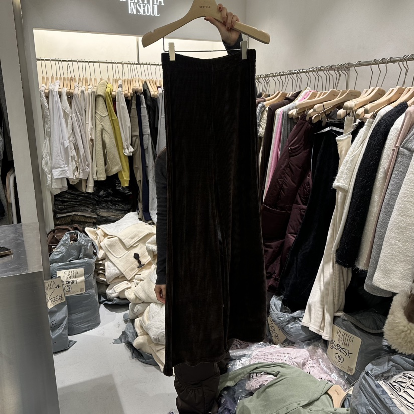BERTHA東大門㊣代購女士新品真品推薦時尚熱賣休閑褲燈芯絨BERTHA休閑褲圖色2深棕色