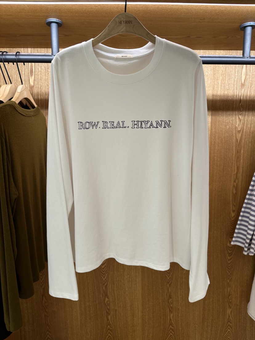 HI YANN東大門㊣直郵女士新款25秋冬時尚職業人氣熱賣長袖T恤HI YANN長袖T恤圖色2