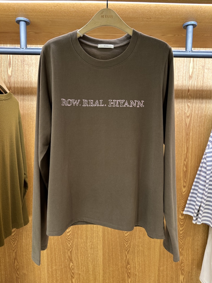 HI YANN東大門㊣直郵女士新款25秋冬時尚職業人氣熱賣長袖T恤HI YANN長袖T恤圖色3