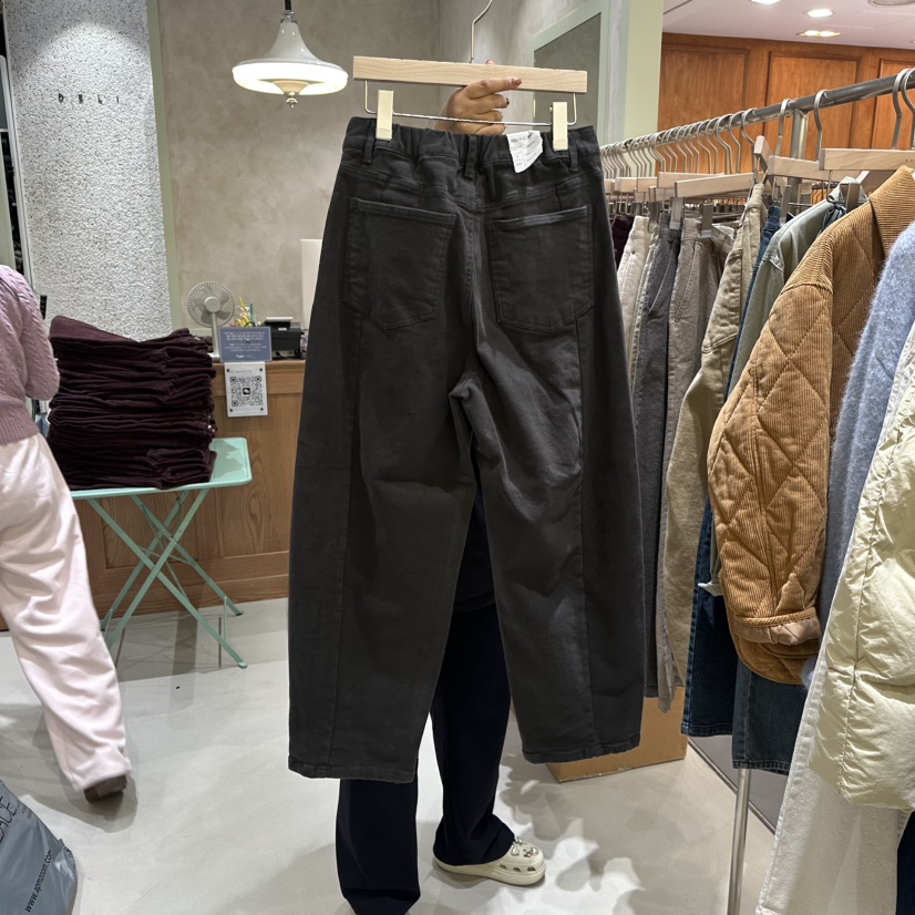 DELI JENNY東大門㊣代購女士新款真品25秋冬時尚休閑褲拉絨DELI JENNY休閑褲