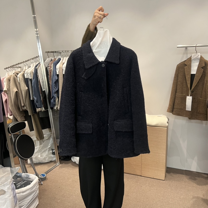 SIHO ARCHIVE東大門㊣代購女裝新品25秋冬人氣時尚夾克手工SIHO ARCHIVE夾克圖色2