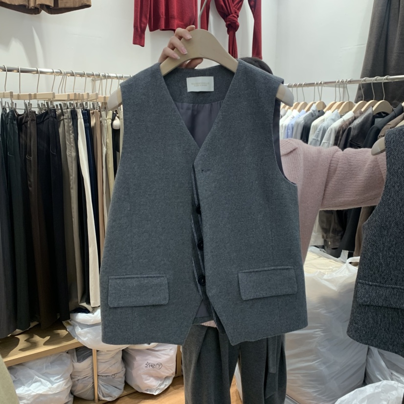 MADEMOISELL韓國直郵㊣女裝新品25秋冬休閑職業人氣時尚馬甲MADEMOISELL馬甲