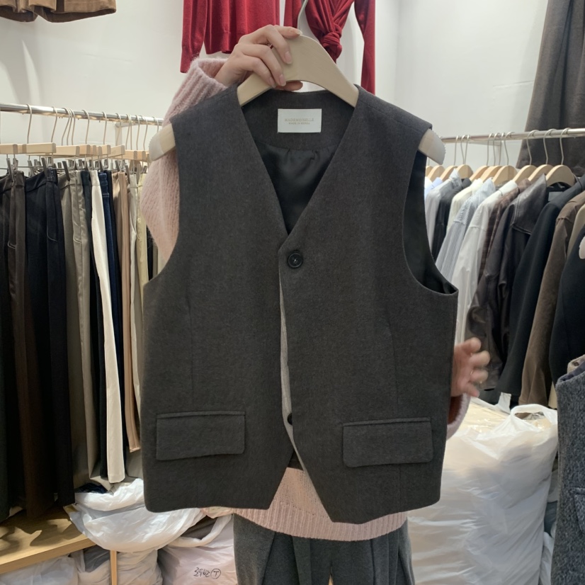 MADEMOISELL韓國直郵㊣女裝新品25秋冬休閑職業人氣時尚馬甲MADEMOISELL馬甲圖色2