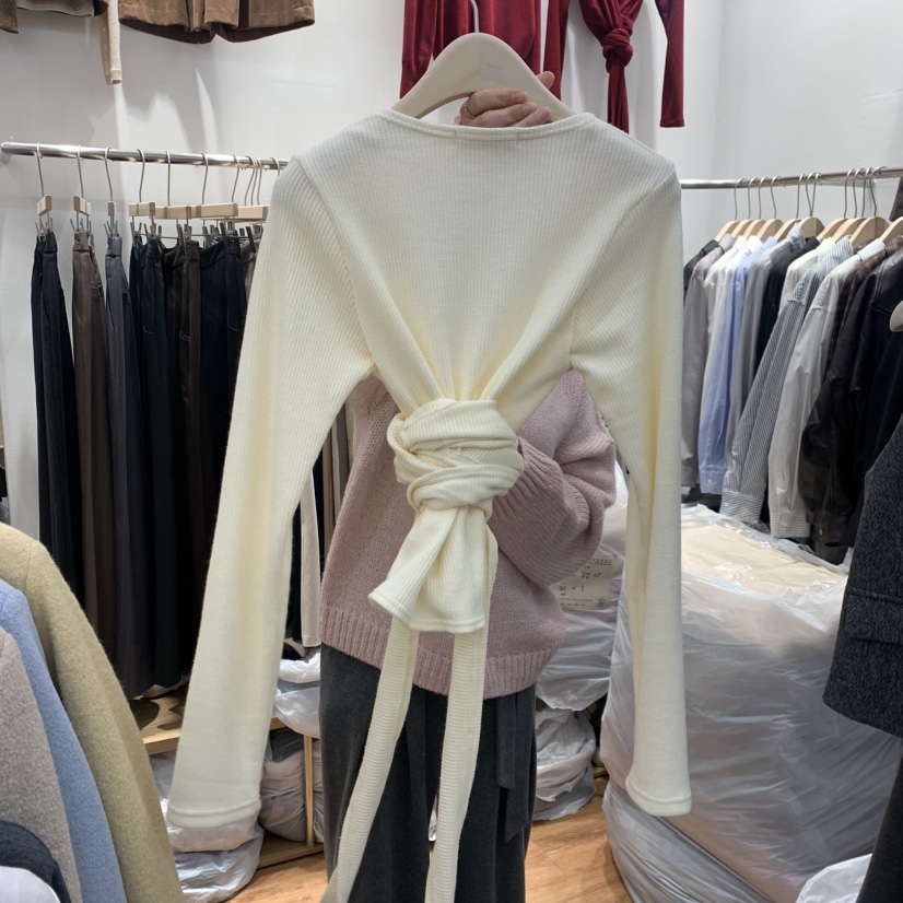 MADEMOISELL韓國直郵㊣女士新品熱賣時尚真品人氣職業長袖T恤MADEMOISELL長袖T恤