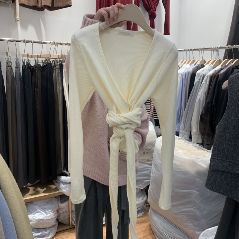 MADEMOISELL韓國直郵㊣女士新品熱賣時尚真品人氣職業長袖T恤MADEMOISELL長袖T恤圖色3