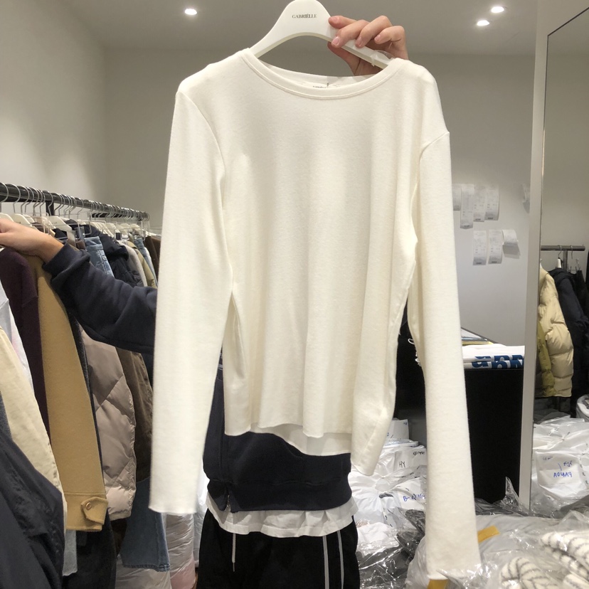 GABRIELLE韓國直郵㊣女裝新款25秋冬真品推薦休閑時尚長袖T恤GABRIELLE長袖T恤圖色2