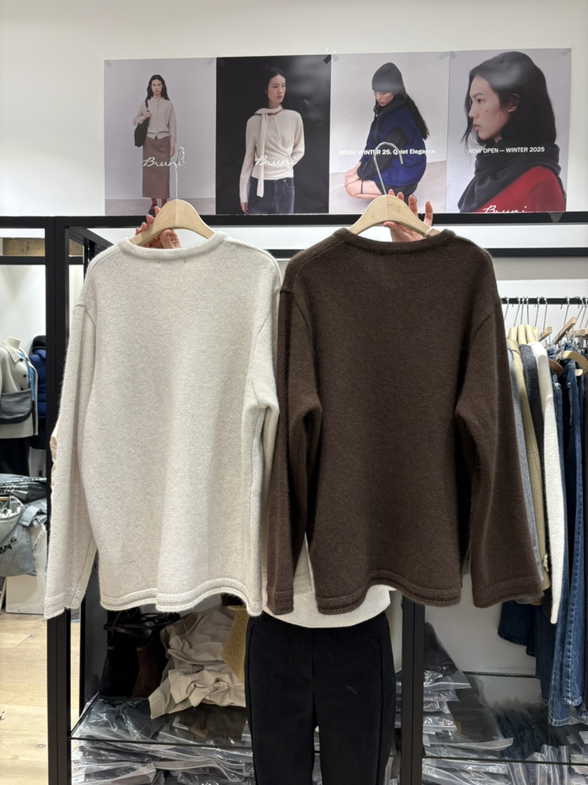 BRUNI/RICOTTA韓國代購㊣女士新款真品休閑25秋冬人氣針織衫BRUNI/RICOTTA針織衫
