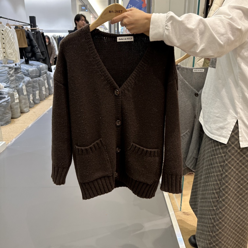 M.G.N東大門㊣實拍女士新款職業人氣時尚真品針織衫羊毛開衫MAGNET針織衫圖色3