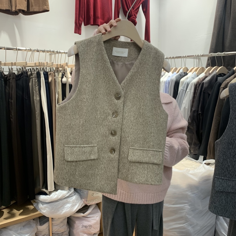 MADEMOISELL東大門㊣直郵女裝新品推薦熱賣25秋冬休閑時尚馬甲MADEMOISELL馬甲圖色2