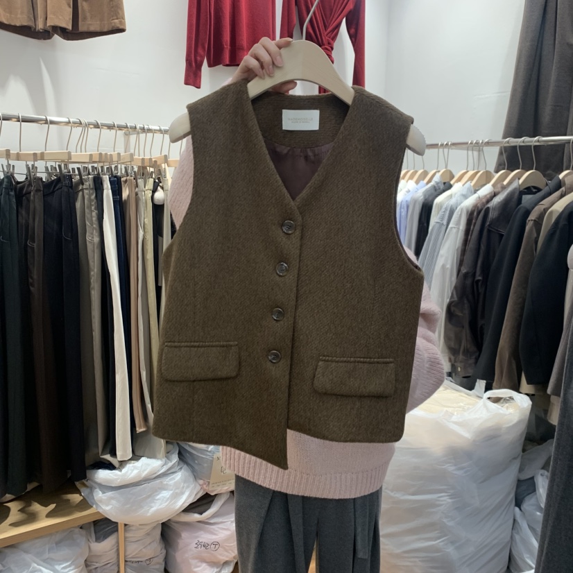 MADEMOISELL東大門㊣直郵女裝新品推薦熱賣25秋冬休閑時尚馬甲MADEMOISELL馬甲圖色3