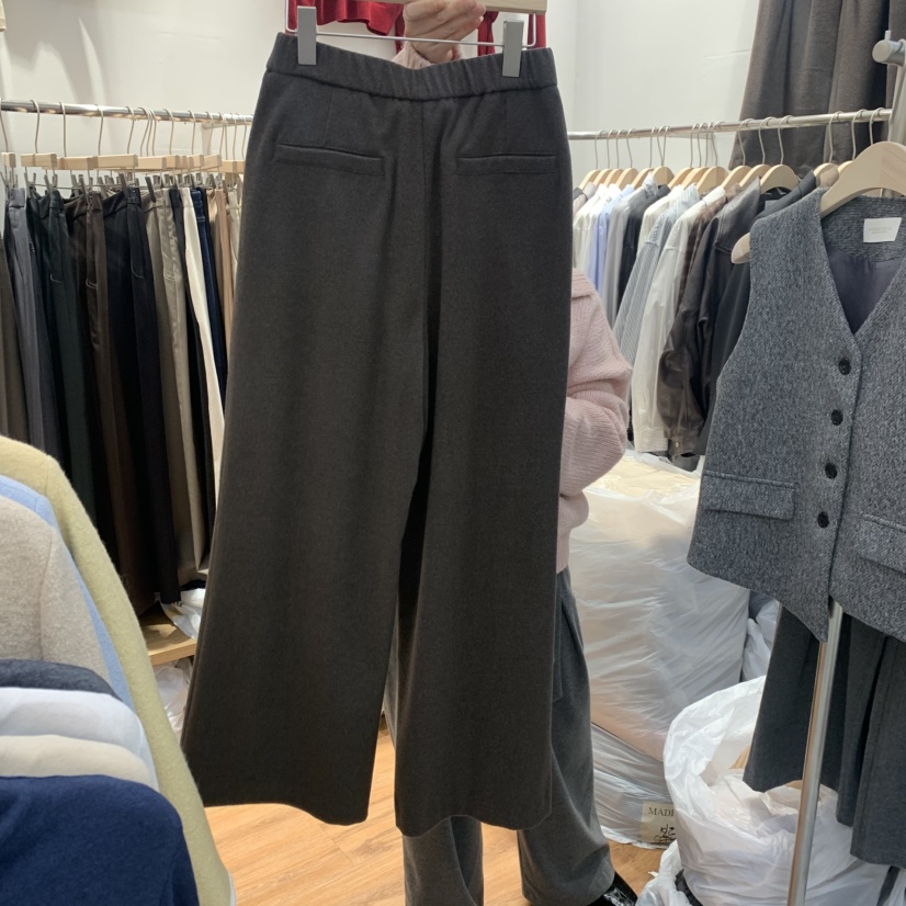 MADEMOISELL東大門㊣代購女士新款職業休閑熱賣25秋冬休閑褲腰帶MADEMOISELL休閑褲