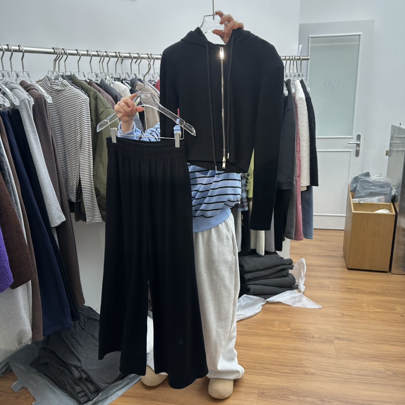 GABIZON東大門㊣實拍女裝新款25秋冬熱賣人氣休閑休閑褲抓絨GABIZON休閑褲