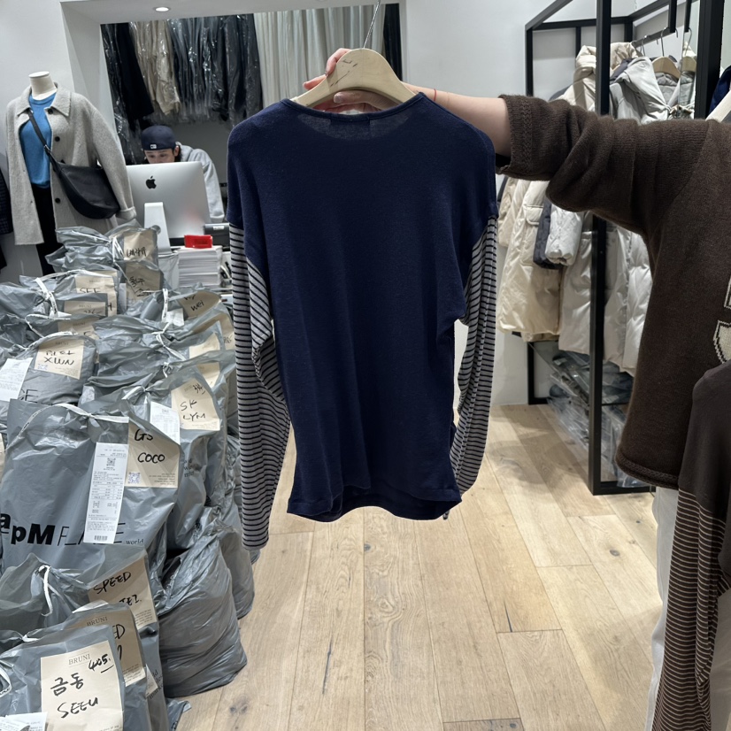 BRUNI/RICOTTA東大門㊣代購女裝新品推薦25秋冬人氣長袖T恤BRUNI/RICOTTA長袖T恤