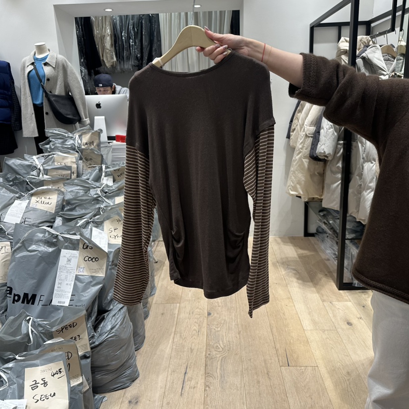 BRUNI/RICOTTA東大門㊣代購女裝新品推薦25秋冬人氣長袖T恤BRUNI/RICOTTA長袖T恤