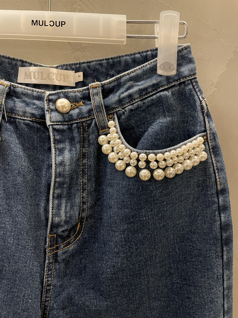 MULCUP韓國代購㊣女裝新品真品人氣推薦時尚25秋冬熱賣牛仔褲MULCUP牛仔褲