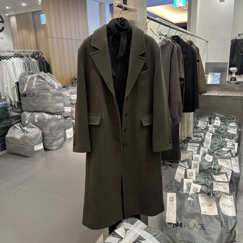 PAVEL東大門㊣直郵女裝新款休閑時尚真品推薦職業中長款大衣PAVEL中長款大衣