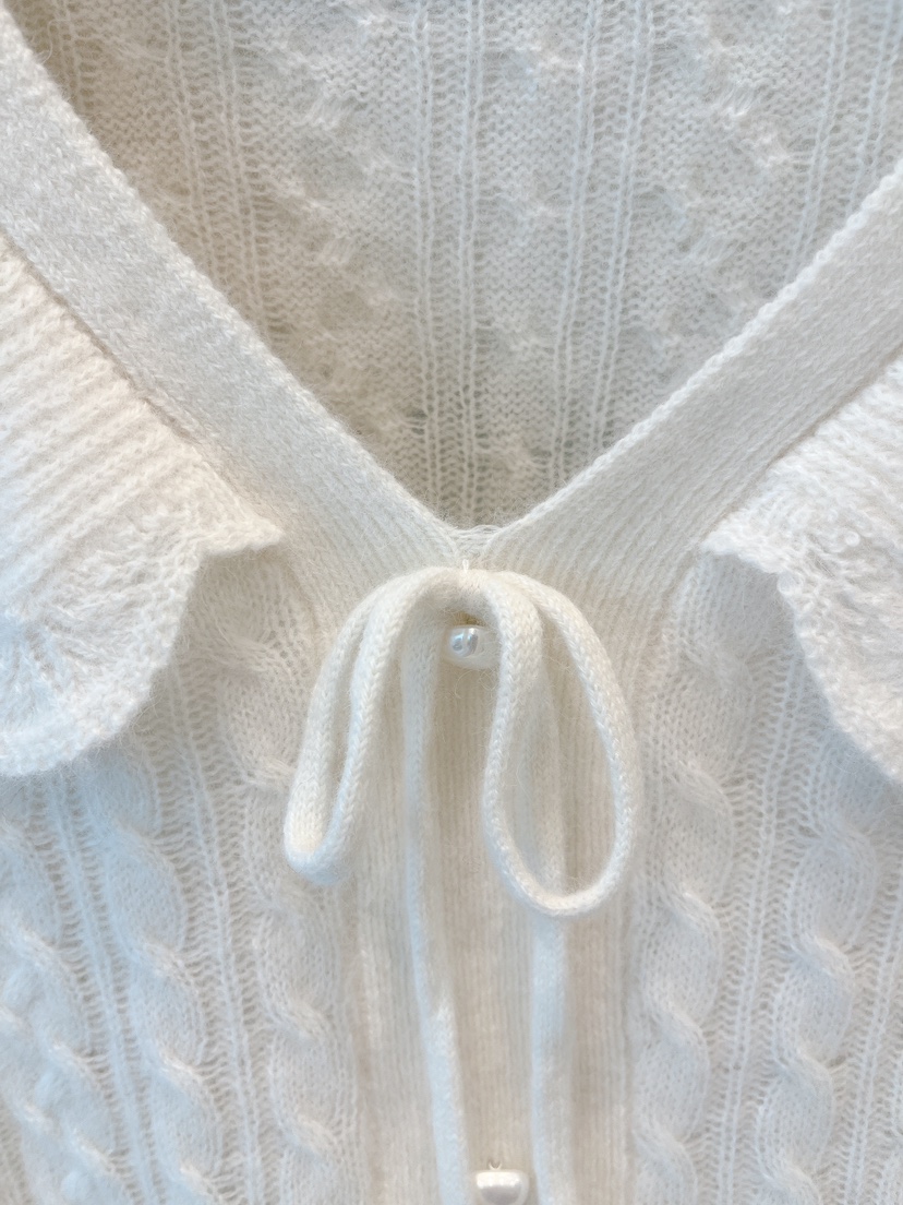 OVE韓國直郵㊣女士新款職業25秋冬人氣真品推薦針織衫荷葉邊OVE針織衫