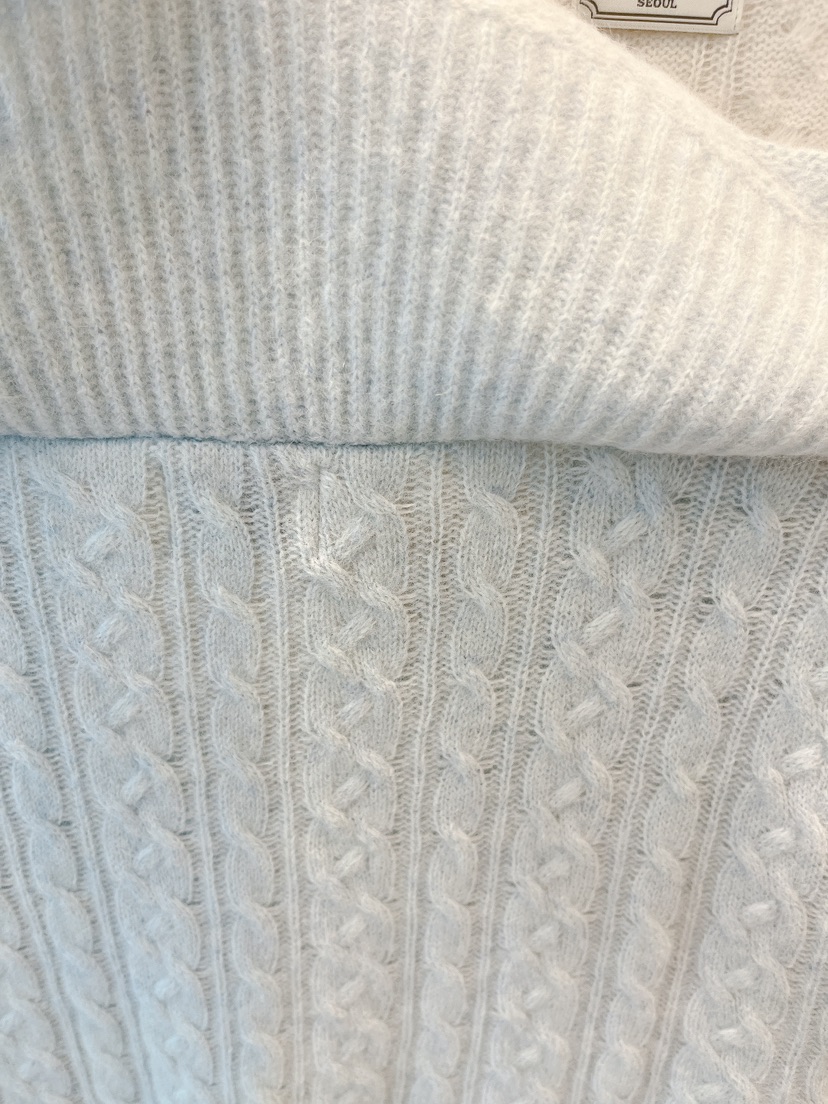 OVE韓國直郵㊣女士新款職業25秋冬人氣真品推薦針織衫荷葉邊OVE針織衫