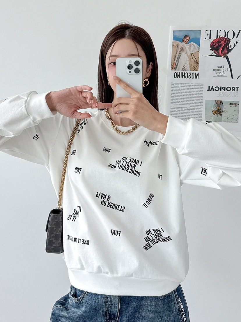 IAAN東大門㊣直郵女裝新款人氣熱賣職業休閑真品25秋冬衛衣iaAn衛衣