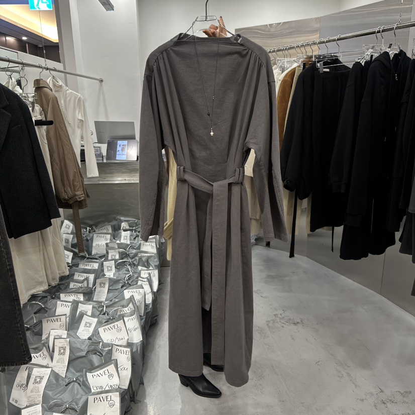 PAVEL東大門㊣直郵女士新品職業休閑人氣連衣裙含腰帶水洗高領PAVEL連衣裙圖色2