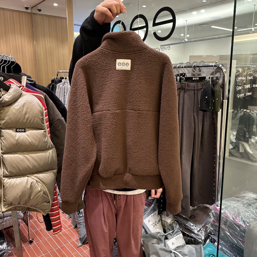 E/E/E東大門㊣代購女裝新款25秋冬休閑職業人氣夾克連帽衫E/E/E夾克