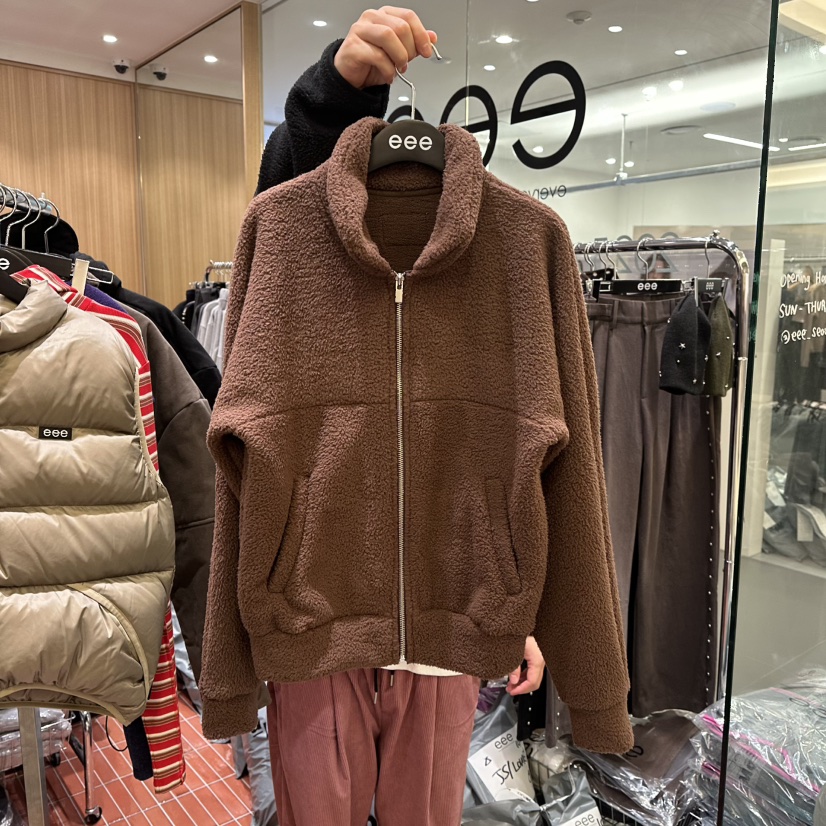 E/E/E東大門㊣代購女裝新款25秋冬休閑職業人氣夾克連帽衫E/E/E夾克