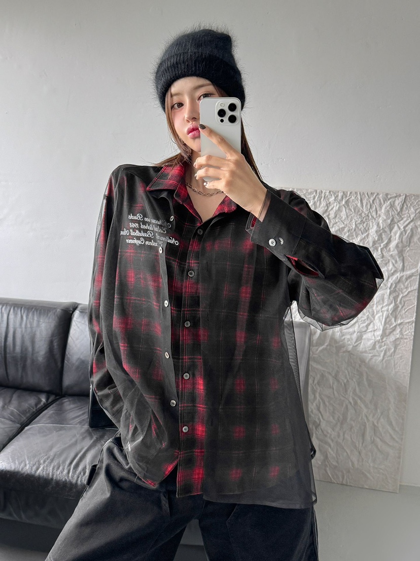 IAAN東大門㊣代購女裝新品熱賣職業25秋冬時尚真品襯衫蕾絲衫iaAn襯衫/蕾絲衫