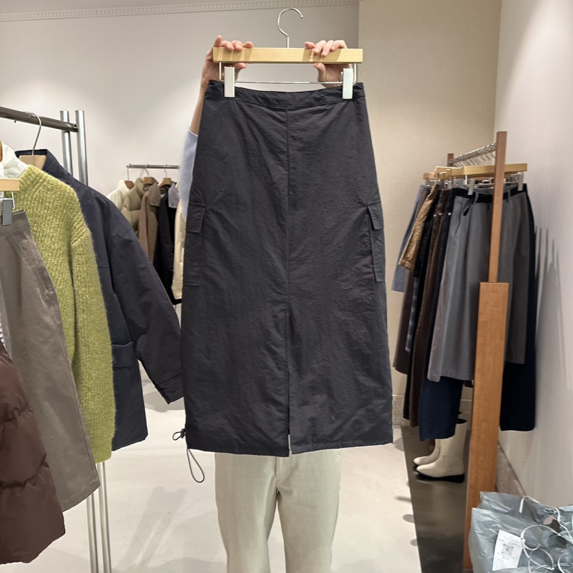 ANDMORE BUTTON東大門㊣實拍女士新款真品休閑推薦長裙填充ANDMORE BUTTON長裙