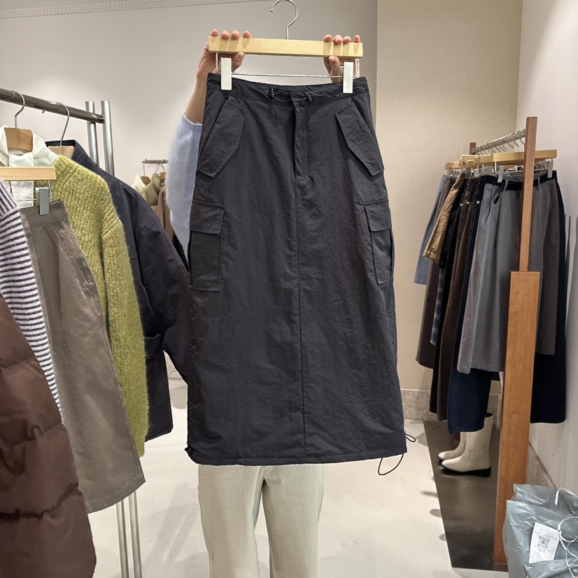 ANDMORE BUTTON東大門㊣實拍女士新款真品休閑推薦長裙填充ANDMORE BUTTON長裙圖色2