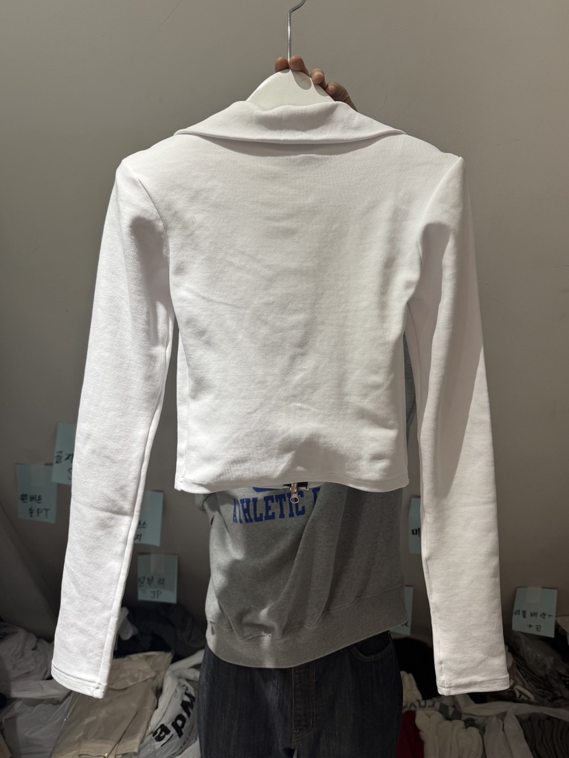 BELITA-L東大門㊣實拍女裝新款休閑時尚真品長袖T恤V領拉鏈BELITA-L長袖T恤