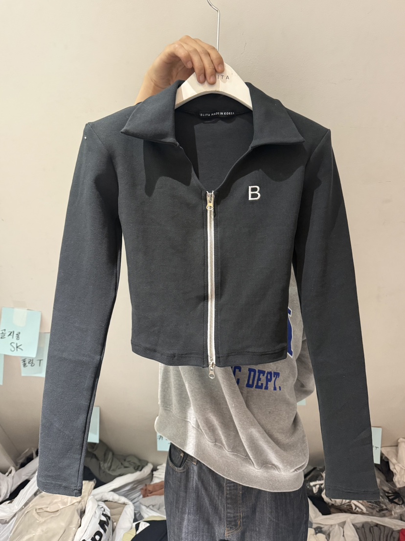 BELITA-L東大門㊣實拍女裝新款休閑時尚真品長袖T恤V領拉鏈BELITA-L長袖T恤圖色3