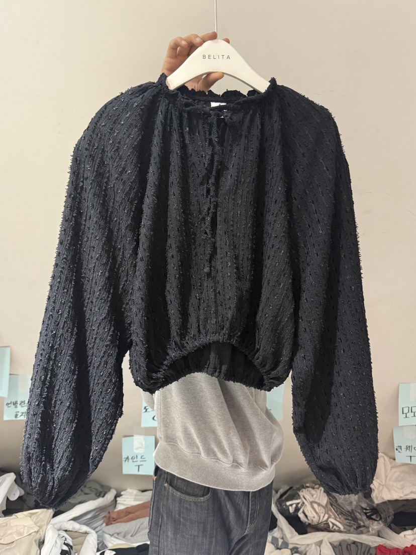 BELITA-L韓國直郵㊣女士新品熱賣人氣職業襯衫蕾絲衫中長款BELITA-L襯衫/蕾絲衫圖色2