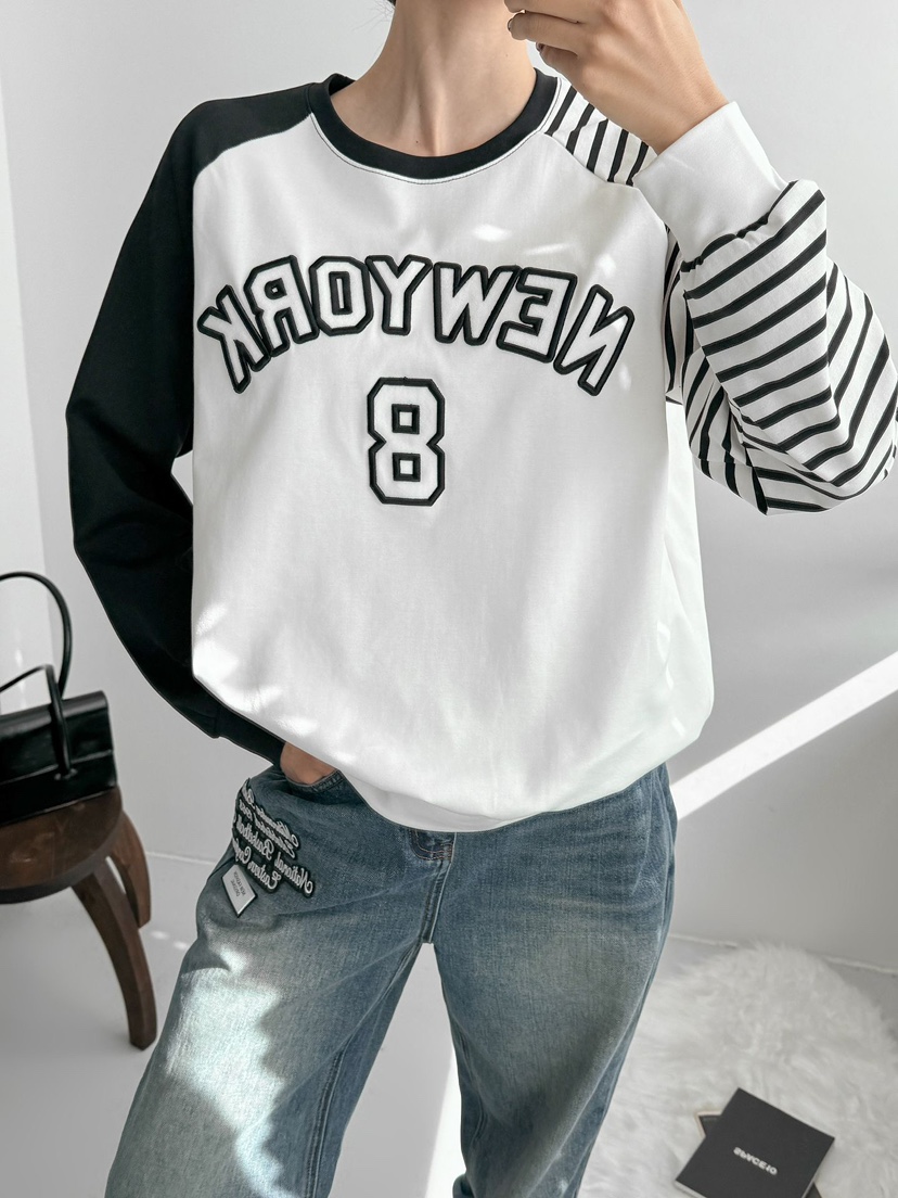 IAAN東大門㊣代購女裝新款25秋冬休閑人氣時尚真品職業長袖T恤iaAn長袖T恤