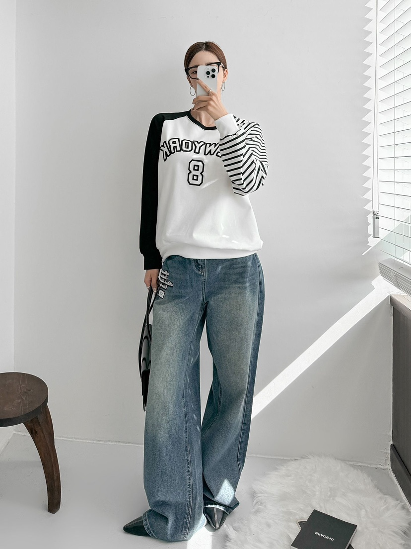 IAAN東大門㊣代購女裝新款25秋冬休閑人氣時尚真品職業長袖T恤iaAn長袖T恤