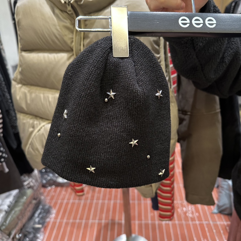 E/E/E東大門㊣實拍女裝新款人氣時尚熱賣真品25秋冬推薦帽子E/E/E帽子圖色3