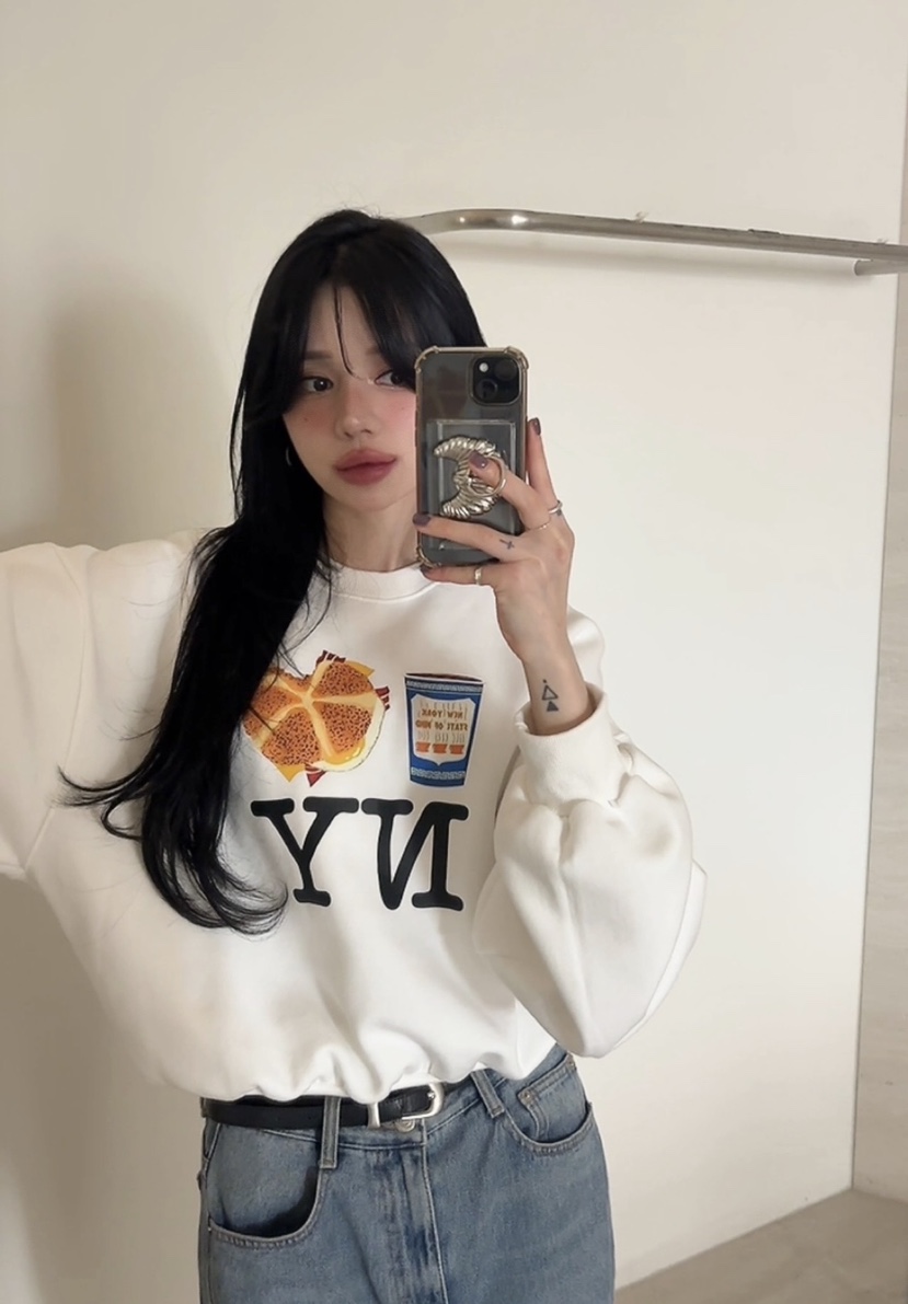 AMUSE SEOUL東大門㊣實拍女裝新品人氣25秋冬熱賣衛衣加絨AMUSE SEOUL衛衣