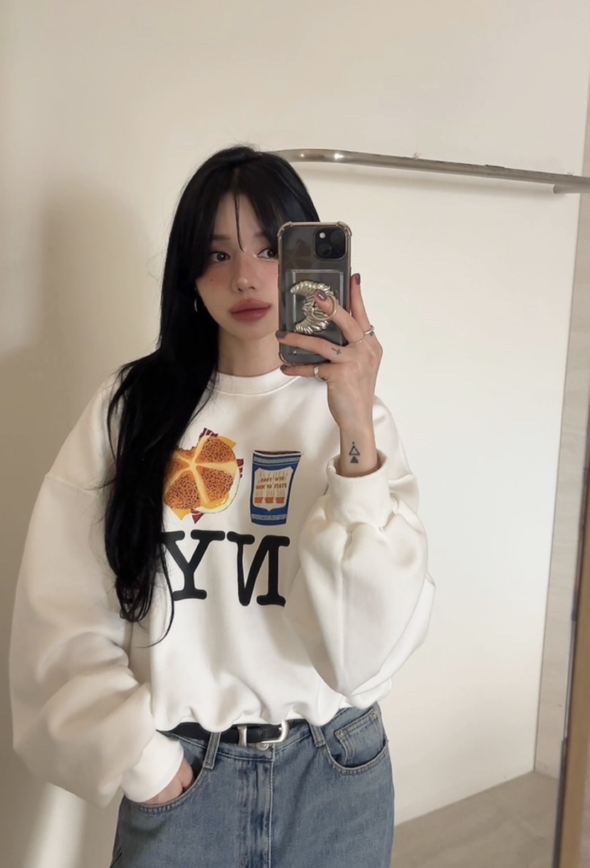 AMUSE SEOUL東大門㊣實拍女裝新品人氣25秋冬熱賣衛衣加絨AMUSE SEOUL衛衣