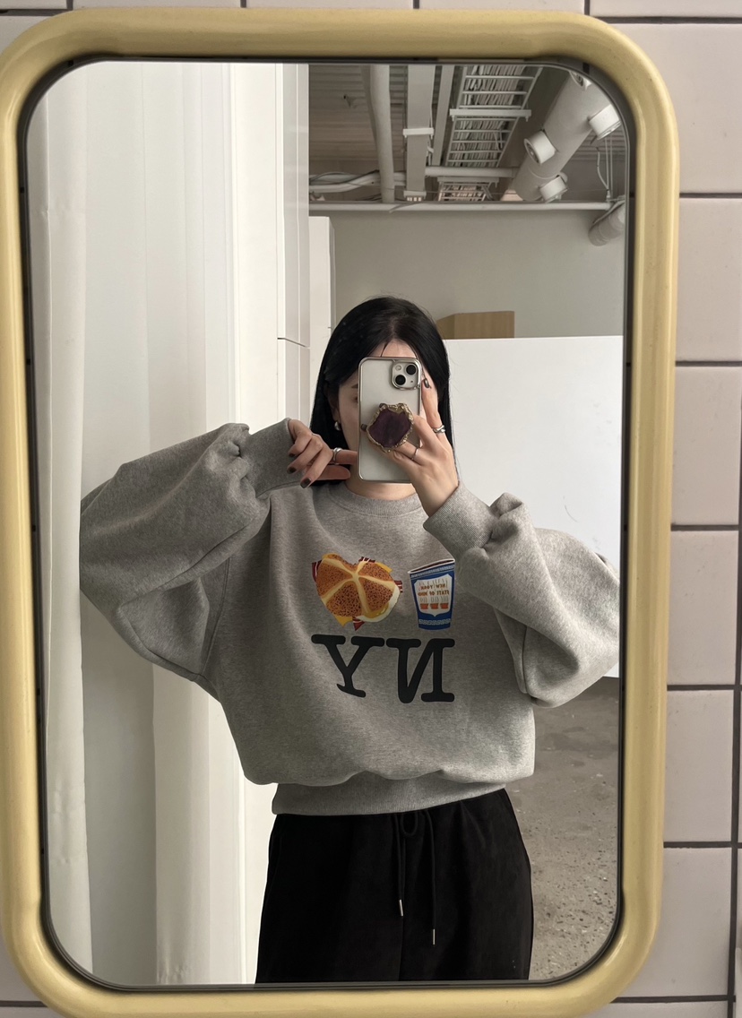 AMUSE SEOUL東大門㊣實拍女裝新品人氣25秋冬熱賣衛衣加絨AMUSE SEOUL衛衣