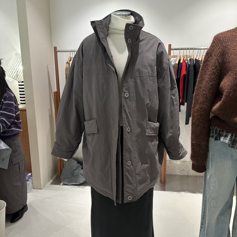 ANDMORE BUTTON韓國代購㊣女裝新品真品時尚熱賣職業夾克填充ANDMORE BUTTON夾克