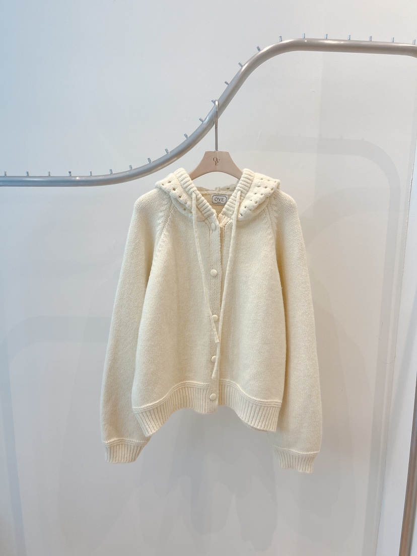 OVE東大門㊣直郵女裝新款推薦熱賣25秋冬人氣時尚針織衫連帽衫OVE針織衫圖色2