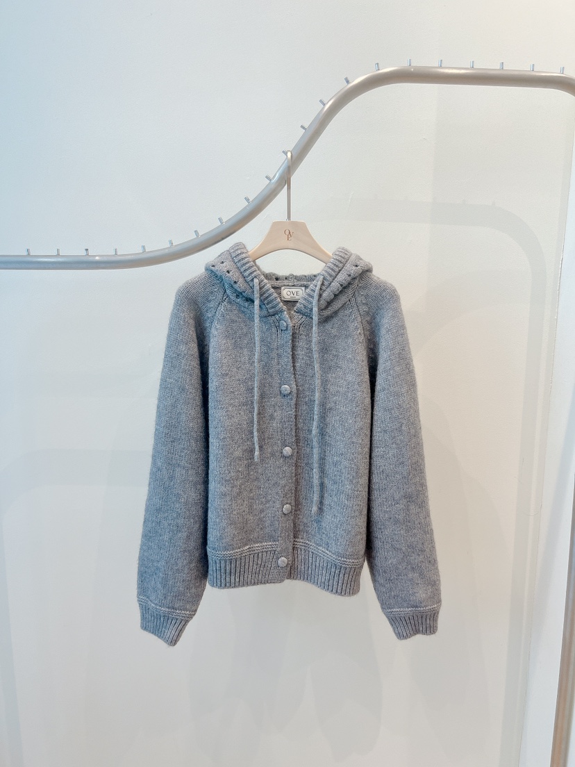 OVE東大門㊣直郵女裝新款推薦熱賣25秋冬人氣時尚針織衫連帽衫OVE針織衫圖色3