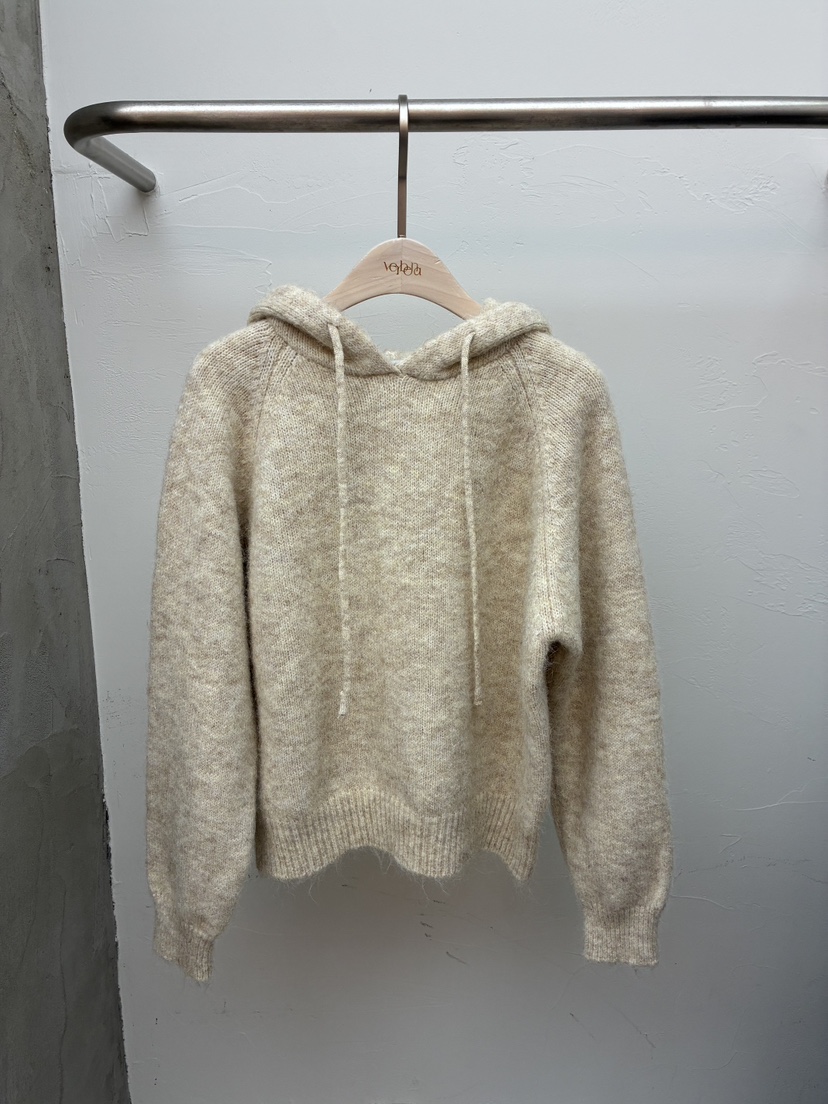 Verbena東大門㊣實拍女士新品推薦25秋冬針織衫連帽針織衫羊毛Verbena針織衫